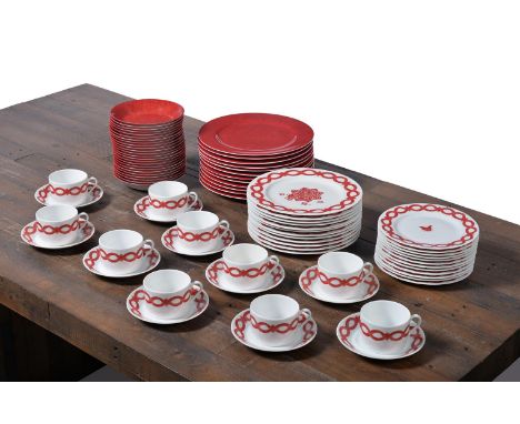 A SELECTION OF PIERRE FREY (PATRICK FREY) NICOBAR AND LES TOILES LIMOGES DINNER SERVICE  CONTEMPORARY Comprising 12 chargers,