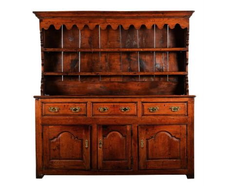 A GEORGE III OAK WELSH DRESSERCIRCA 1780192cm high, 180cm wide, 61cm deep Provenance: Private Collection, Lancashire Estate  