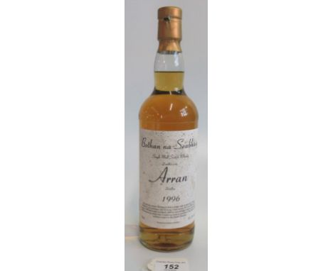 A bottle of Bothan MA Sid Haig Single Malt Scotch Whisky for the Arran Distillery 1996, 70cl, 55.1% vol.