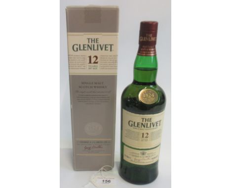 A bottle of 12 year old The Glenlivet Single Malt Scotch Whisky, 70cl, 40% vol.
