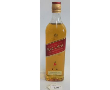 A bottle of Johnnie Walker Red Label Blended Scotch Whisky.