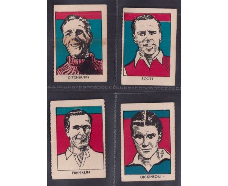 Trade cards, M M Frame, Sports Stars, Footballers, four cards, 'M' size, no 10 Ditchburn Tottenham (slight mark), no 11 Lauri