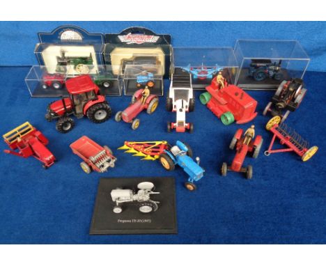 Model Farm Vehicles, a selection of mixed age boxed and unboxed vehicles. Unboxed include Dinky Supertoys Heavy Tractor, Mass