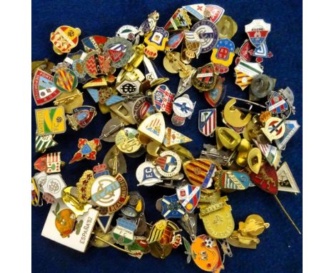 Football badges, Spain, a collection of approx. 80 Spanish Club enamel badges, 1970's onwards inc. Real Madrid, Real Sociedad