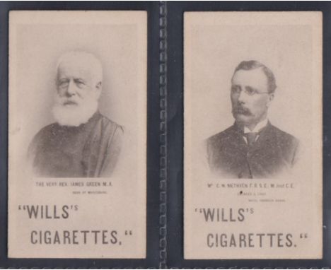 Cigarette cards, Wills, South African Personalities (Collotype), two cards, The Very Rev. James Green, M.A, & Mr C.W, Methven