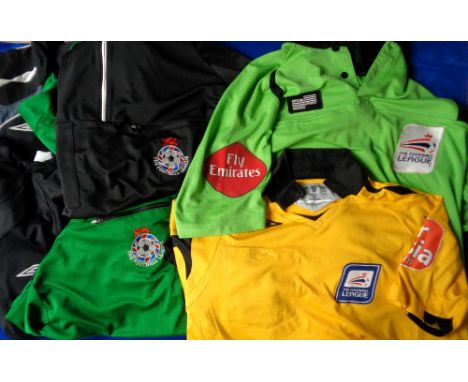 Professional Game Match Officials worn kit, 10 Official Premier League &amp; Football League match worn referee shirts, all m