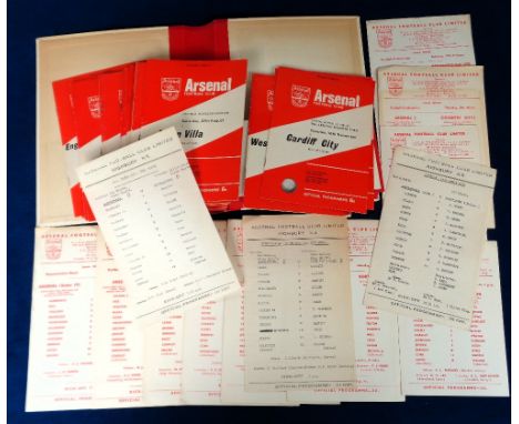 Football programmes, Arsenal FC, 1966/67, First team, reserves etc, 24 different home league, FA Cup &amp; League Cup program