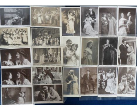 Postcards, Theatre, a selection of approx. 105 mostly RPs of Edwardian actors, actresses, and play scenes inc. 'The Cingalee'