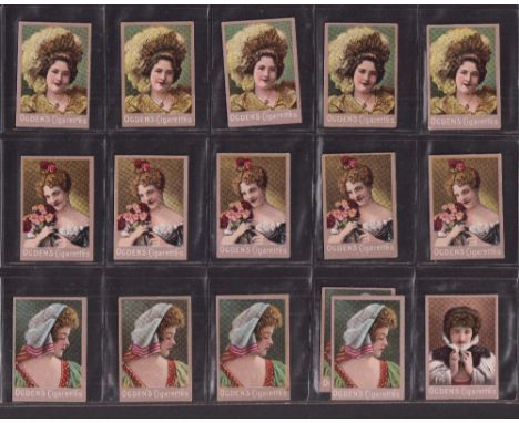 Cigarette cards, Ogden's, Miniature Playing Cards (Beauty Backs, no wording or number on portrait), a collection of approx. 4