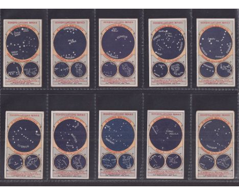 Trade cards, Cadbury's, Constellation Series, two sets (12 cards in each set), one grey background to front, the other light 