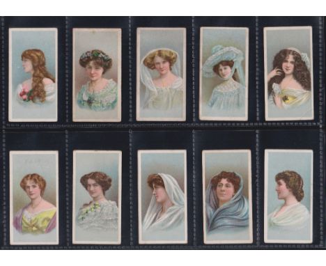 Cigarette cards, Gallaher Beauties (no playing card inset), 33 cards (fair/gd)