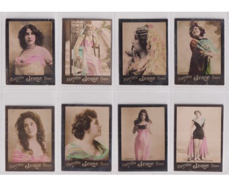 Cigarette cards, Algeria, Oranaise, Actresses, 'M' size, hand-coloured, black border, 40 different cards (some age toning and