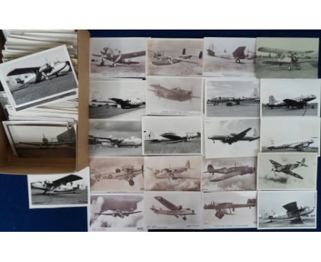 Transportation, Photographs, Aviation, approx. 400 b/w postcard sized images of a wide range of aircraft including light airc