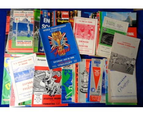 Football programmes, Big match selection, 100+, 1950's onwards inc. DWS Amsterdam v Manchester United Fr 23 May 1962 (4 pages