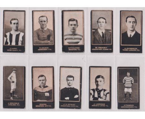 Cigarette cards, Football, 22 cards, Smith's Footballers (Titled, dark blue backs, 10 cards), Football Club Records (4), Foot