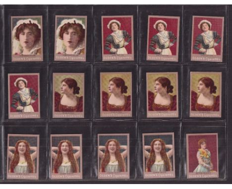 Cigarette cards, Ogden's, Miniature Playing Cards, Group III (Actresses, no figure on portrait) 104 different cards (gen. gd)