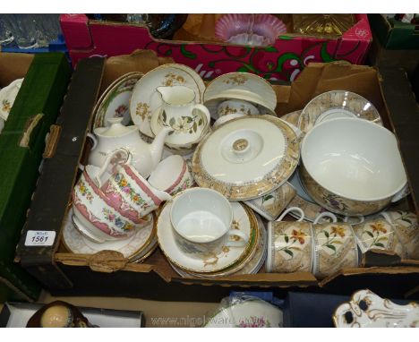 A quantity of china to include; Royal Staffordshire 'Princess' cups &amp; saucers, Royal Worcester Country Garden cups &amp; 