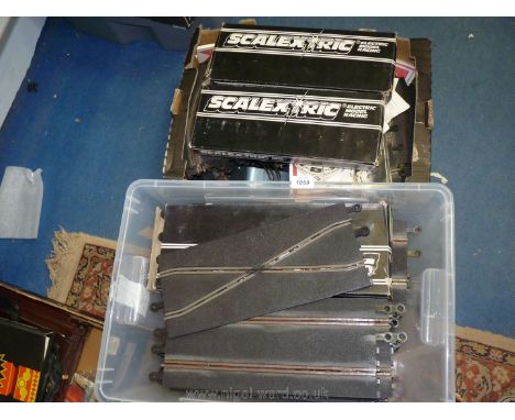 A large amount of Scalextric items (2 boxes).