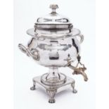 A Regency Sheffield Plate samovar, not marked,