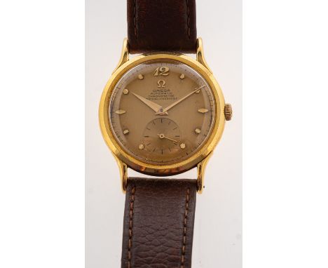 Omega Centenary Automatic Chronometer a gentleman's gold wristwatch the dial signed Omega Automatic Chronometer Officially Ce