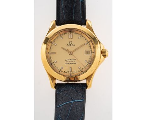 Omega Seamaster, a gentleman's Automatic Chronometer wristwatch the with sweep seconds hand and with date aperture the moveme