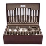 An Elizabeth II silver canteen of flatware by Argentum Ltd, Sheffield 1990,