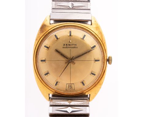Zenith a gentleman's automatic wristwatch the dial signed Zenith Automatic, the case numbered 4490470 to the rear and 18K, 0.