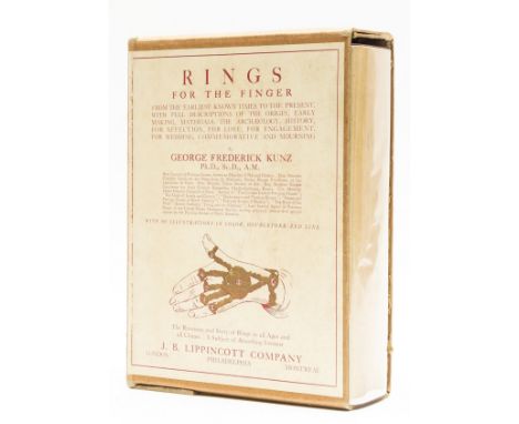 Jewellery.- Kunz (G.F.) Rings for the Finger, first edition, colour frontispiece with captioned tissue guard, illustrations, 