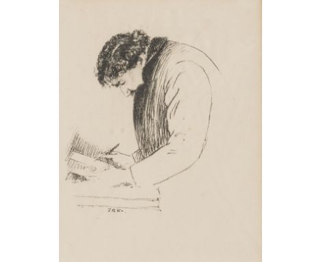 NO RESERVE Whistler (James Abbott McNeill).- Way (Thomas Robert) Whistler retouching a lithographic stone, originally part of