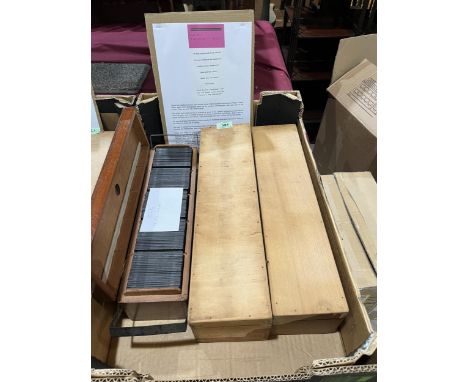 A collection of over 750 magic lantern slides used by an amateur photographer for lectures on: 'A walk round an old parish ch