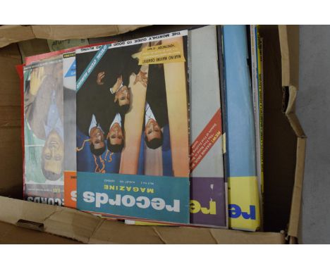 BOX OF VINTAGE RECORD MAGAZINES