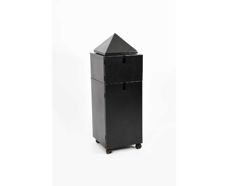 Theatre du Monde a lacquered metal cabinet designed by Philippe Starck for XO, architectural form, rectangular cupboard with 