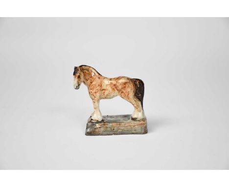 Stella Crofts (1898-1964)Shire Horse, 1945stoneware figure, glazed in coloursincised Stella R Crofts, 19459.5cm. high