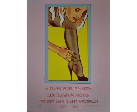 Allen Jones RA (born 1937)A Fury for Prints 1960-1981, lithograph in colours, Alecto retrospective, A New Perspective on Floo