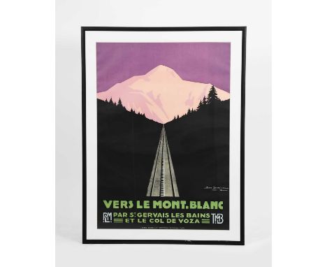 Φ Georges S Dorival (1879-1968)Vers Le Mont Blanc, PLM, 1928lithographic railway poster printed in colours by Lucien Serre & 