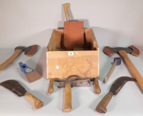 Gransfors Bruks Ab; a quantity of axes and tools including a throwing axe, (qty). 