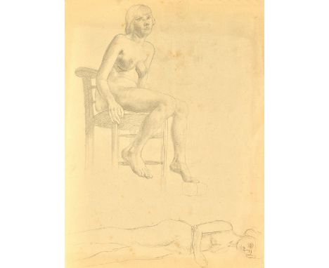 Hilda Carline (1889-1950) and others, A folio of life and other drawings, pencil, some signed and variously dated including '