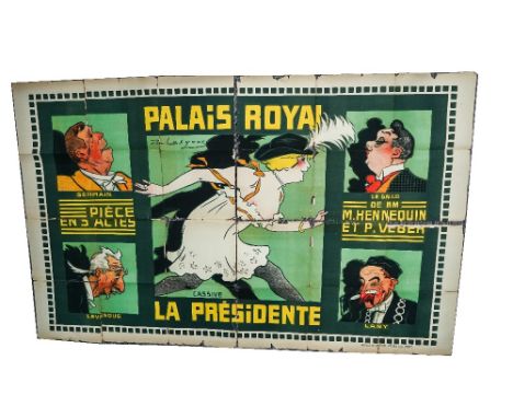 DANIEL DE LOSQUES   (1880 - 1915)  Palais Royal, La Persident, ca. 1911, colour lithograph, 138cm x 220cm, loose sheet, folde