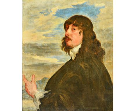 After Sir Anthony Van Dyck, Portrait of James Stanley, 7th Earl of Derby, oil on canvas, 73cm x 60cm. Illustrated.