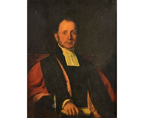 English School (early 19th century), Portrait of a lawyer, oil on canvas, 90cm x 69cm. Illustrated.
