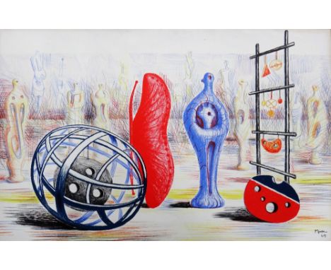 Henry Moore (1898-1986), Sculptural objects, lithograph, 1949 from the 'School Prints' series, signed in the plate, unframed,