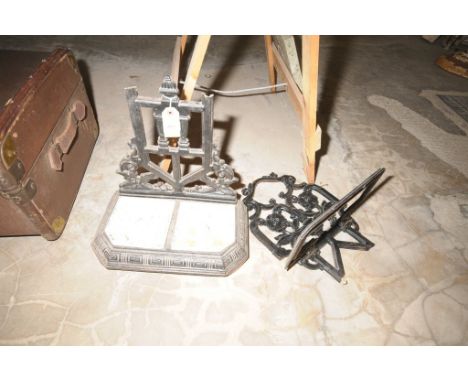 A Victorian cast iron open work stick stand ( a/ f )