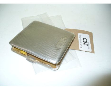 An Engine turned silver cigarette case, Birmingham 1933, by Mappin and Webb.