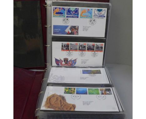Stamps; two Royal Mail First Day Covers albums containing covers spanning the period 1994 to 2005 