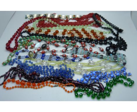 Vintage bead and other necklaces 