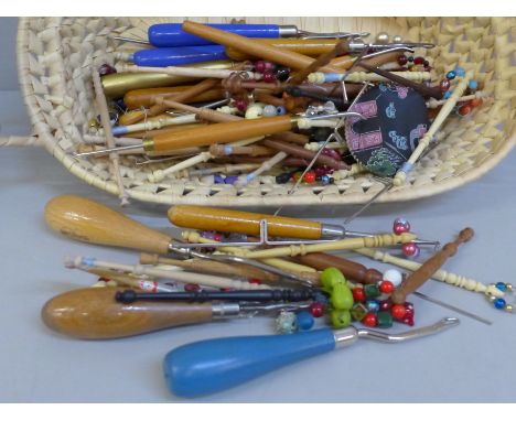 Lace making bobbins and lace making tools 