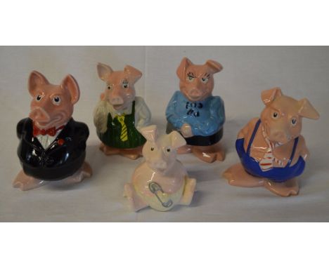 4 Wade Natwest ceramic pigs & one other