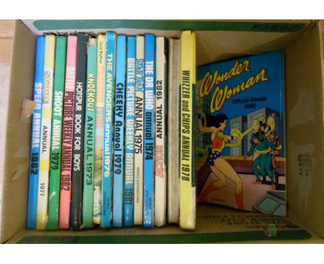 1970s/1980s annuals including Dr Who, Star Trek, The Avengers etc