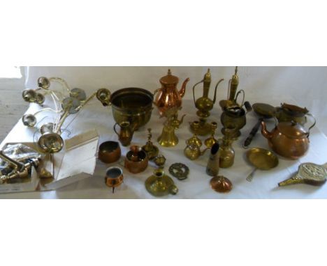 Various brassware inc taps & light fittings