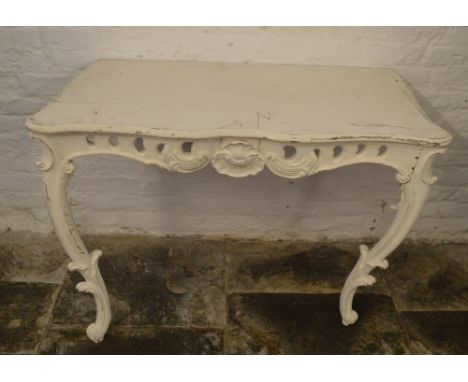 French painted console table